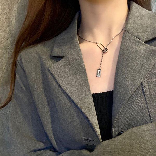 pin necklace 2021 tide simple ins paper clip tag lock chain love english letter item decoration pendant necklaces, Silver
pin necklace 2021 tide simple ins paper clip tag lock chain love english letter item decoration pendant necklaces, Silver
