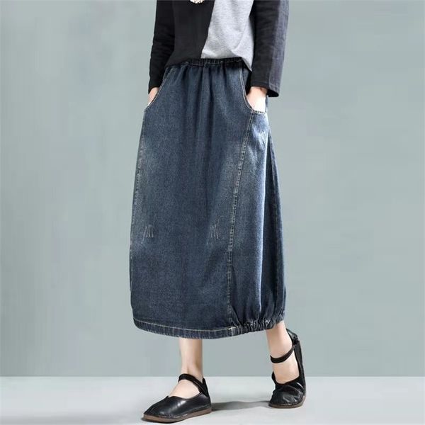 arrival spring/autumn arts style women loose casual elastic waist a-line skirt cotton denim patchwork skirts w31 210512, Black
arrival spring/autumn arts style women loose casual elastic waist a-line skirt cotton denim patchwork skirts w31 210512, Black