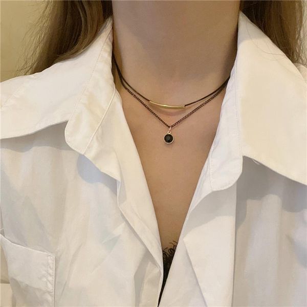 chokers clavicle chain female short neck band net red temperament collar double layer necklace ornaments choker, Golden;silver
chokers clavicle chain female short neck band net red temperament collar double layer necklace ornaments choker, Golden;silver