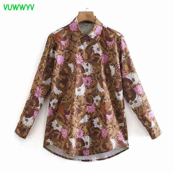 vuwwyv vintage floral print collar shirt women's blouses spring long sleeve button up oversized woman casual 210430, White
vuwwyv vintage floral print collar shirt women's blouses spring long sleeve button up oversized woman casual 210430, White