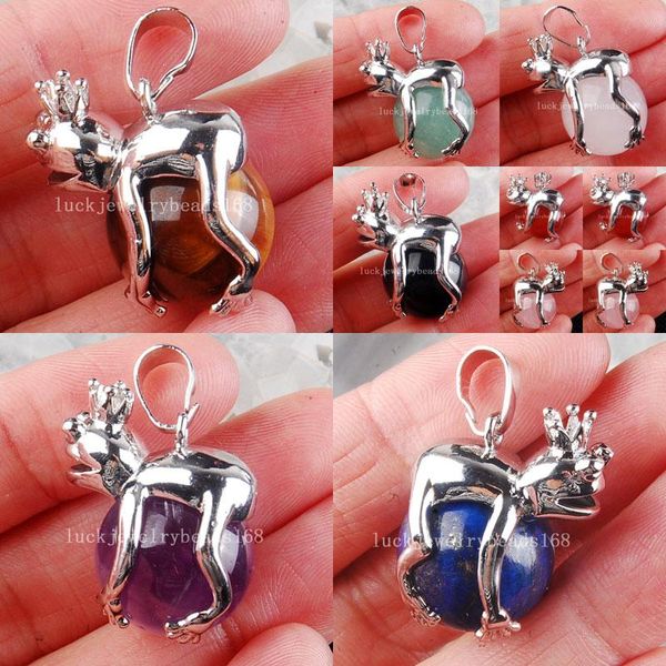 pendants tiger eye crystal lapis lazuli aventurine carnelian frog spherical ball pendant bead wfh535, Black
pendants tiger eye crystal lapis lazuli aventurine carnelian frog spherical ball pendant bead wfh535, Black