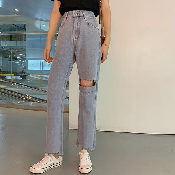 women's jeans denim pants women ripped hole 2021 spring summer high waist ladies straight loose solid slim office lady crop, Blue
women's jeans denim pants women ripped hole 2021 spring summer high waist ladies straight loose solid slim office lady crop, Blue