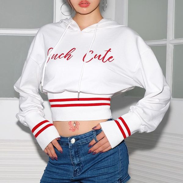 women's t-shirt fnoce 2021 spring tshirts fashion youth casual streetwear long sleeve hooded loose slim thickened crop, White
women's t-shirt fnoce 2021 spring tshirts fashion youth casual streetwear long sleeve hooded loose slim thickened crop, White