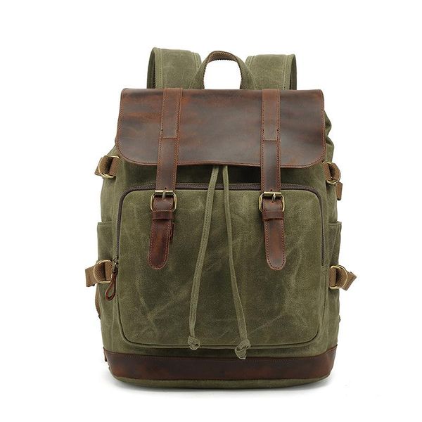 backpack luxury vintage canvas backpacks for men oil wax leather travel large waterproof daypacks retro bagpack mochila
backpack luxury vintage canvas backpacks for men oil wax leather travel large waterproof daypacks retro bagpack mochila