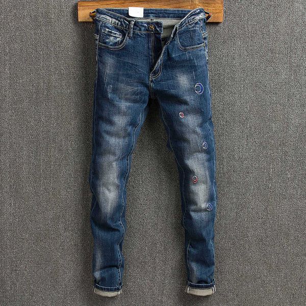 men's jeans fashion streetwear retro blue elastic cotton slim fit ripped embroidery designer vintage hip hop denim pants cdns
men's jeans fashion streetwear retro blue elastic cotton slim fit ripped embroidery designer vintage hip hop denim pants cdns