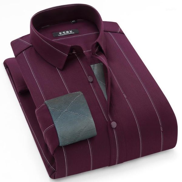 men's casual shirts wool long sleeve winter thicken warm pocketless design quality comfortable standard-fit plaid stripe shirt, White;black
men's casual shirts wool long sleeve winter thicken warm pocketless design quality comfortable standard-fit plaid stripe shirt, White;black