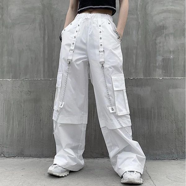 women's pants & capris yghan mall goth white cargo women gothic harajuku hippie streetwear chain punk loose baggy oversize korean style, Black;white
women's pants & capris yghan mall goth white cargo women gothic harajuku hippie streetwear chain punk loose baggy oversize korean style, Black;white