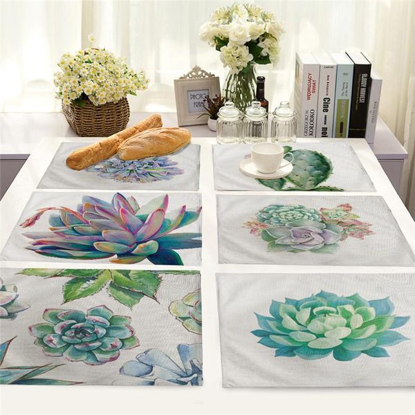 mats & pads green plant table napkin succulent pattern placemat kitchen decoration mat for wedding dining accessories
mats & pads green plant table napkin succulent pattern placemat kitchen decoration mat for wedding dining accessories