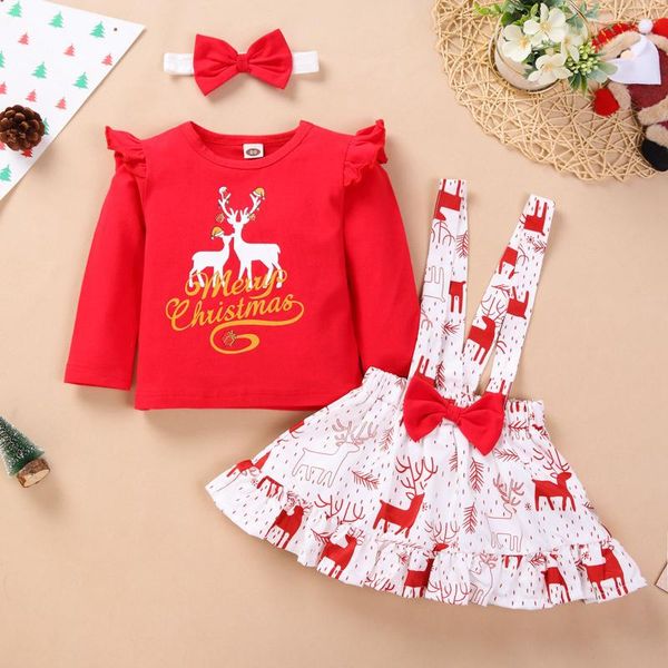 clothing sets 3pcs children's christmas letter long sleeves pullover printed suspender skirts toddler girls spring autumn 12m-4t, White
clothing sets 3pcs children's christmas letter long sleeves pullover printed suspender skirts toddler girls spring autumn 12m-4t, White