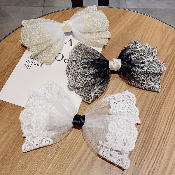 hair accessories korean version big bow hairpin lace spring clip girl sweet net red collet jewelry, Slivery;white
hair accessories korean version big bow hairpin lace spring clip girl sweet net red collet jewelry, Slivery;white