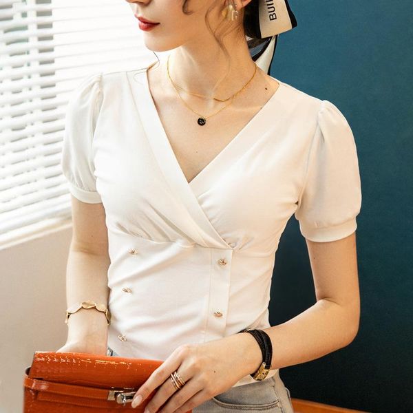 men's t-shirts french short sleeve 2021 summer t shirt cross v neck foreign style bubble sleeves, White;black
men's t-shirts french short sleeve 2021 summer t shirt cross v neck foreign style bubble sleeves, White;black