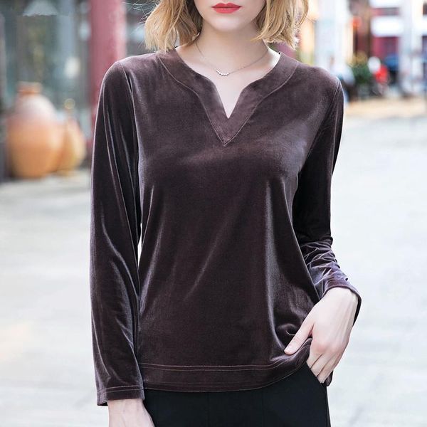 women's blouses & shirts plus size -7xl elegant solid color velvet v-neck women long sleeve slim casual female clothing black velour, White
women's blouses & shirts plus size -7xl elegant solid color velvet v-neck women long sleeve slim casual female clothing black velour, White