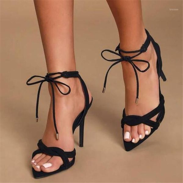 dress shoes stretch fabric sandals ladies summer pointed fish mouth cross stilettos sharp point toe 10cm heels1, Black
dress shoes stretch fabric sandals ladies summer pointed fish mouth cross stilettos sharp point toe 10cm heels1, Black