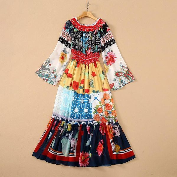 casual dresses european and american women's wear for summer 2021 long-sleeved one-line collar fashion retro print pleated dress, Black;gray
casual dresses european and american women's wear for summer 2021 long-sleeved one-line collar fashion retro print pleated dress, Black;gray