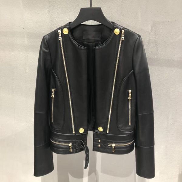 women's leather & faux motorcycle black real sheepskin coat 2021 fashion autumn jacket women short style outwear
women's leather & faux motorcycle black real sheepskin coat 2021 fashion autumn jacket women short style outwear