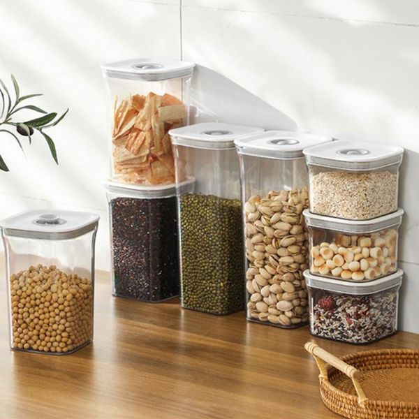 storage bottles & jars sealed jar household rice transparent nut food canister grade plastic bottle with lid grain box
storage bottles & jars sealed jar household rice transparent nut food canister grade plastic bottle with lid grain box