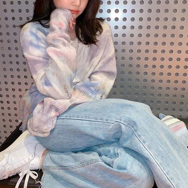 women's korean style loose outer wear autumn tie-dyeing knitted jacket picture color jackets, Black;brown
women's korean style loose outer wear autumn tie-dyeing knitted jacket picture color jackets, Black;brown