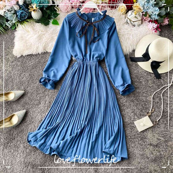 spring autumn stand collarwomen dress long sleeve waist sweet lotus leaf midi dresses female vintage elegant pleated dress 210521, Black;gray
spring autumn stand collarwomen dress long sleeve waist sweet lotus leaf midi dresses female vintage elegant pleated dress 210521, Black;gray