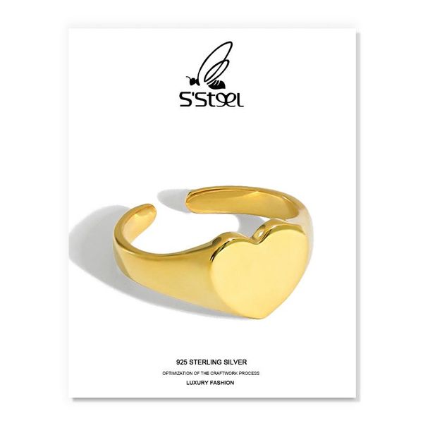cluster rings s'steel heart ring gift for women 925 sterling silver designer minimalist love open joyas de plata mujer fine jewellery, Golden;silver
cluster rings s'steel heart ring gift for women 925 sterling silver designer minimalist love open joyas de plata mujer fine jewellery, Golden;silver