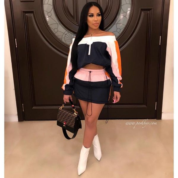 women's tracksuits ueteey two-piece casual patchwork slash neck zip design women outfits dress set, Gray
women's tracksuits ueteey two-piece casual patchwork slash neck zip design women outfits dress set, Gray