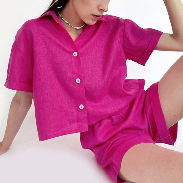 women's tracksuits solid cotton linen two piece short sleeve shirt suit summer shorts set 2 pcs casual home wear outfits female, Gray
women's tracksuits solid cotton linen two piece short sleeve shirt suit summer shorts set 2 pcs casual home wear outfits female, Gray
