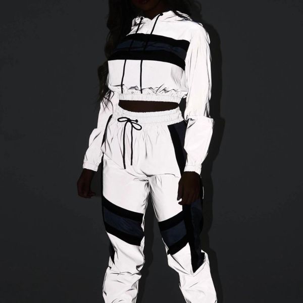 women's tracksuits women 's 2 piece set reflection crop and pants fashion female loose long sleeve hoodies jogger sets femme c, Gray
women's tracksuits women 's 2 piece set reflection crop and pants fashion female loose long sleeve hoodies jogger sets femme c, Gray