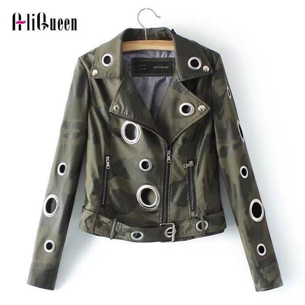 women's jackets autumn women camouflage pu jacket zipper turn-down collar long sleeve outerwear men slim short punk cool leather coat s, Black;brown
women's jackets autumn women camouflage pu jacket zipper turn-down collar long sleeve outerwear men slim short punk cool leather coat s, Black;brown