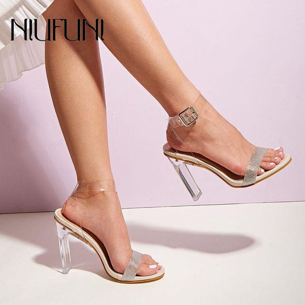 crystal square toe high-heeled women's sandals transparent band with a word buckle pvc shoes sequins rhinestone dress, Black
crystal square toe high-heeled women's sandals transparent band with a word buckle pvc shoes sequins rhinestone dress, Black