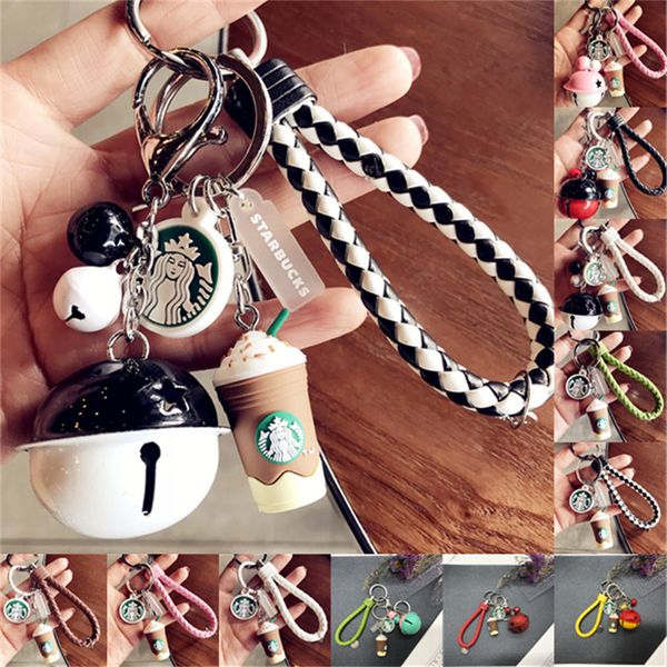 resin keychain cute cartoon couple simulated coffee cup woven rope bell car key chains, Silver
resin keychain cute cartoon couple simulated coffee cup woven rope bell car key chains, Silver