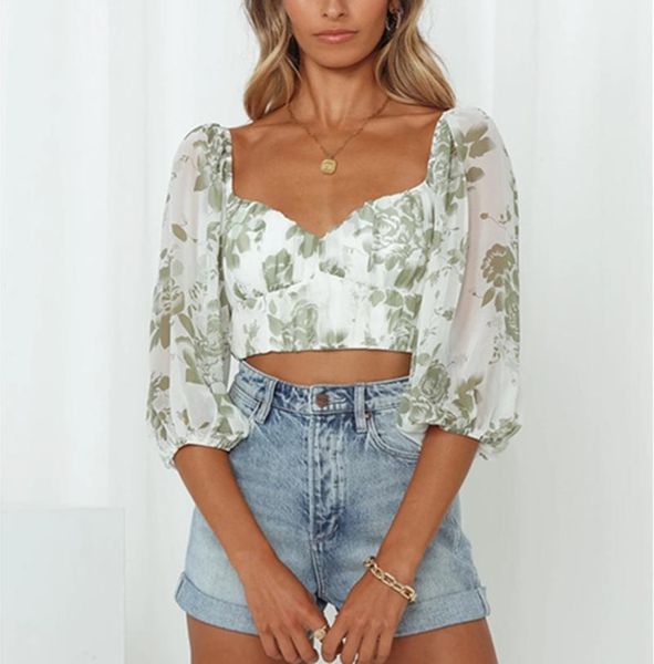 women's blouses & shirts summer printing boho shirt ladies female half sleeve low collar slim ruched crop women casual beach blouse 20, White
women's blouses & shirts summer printing boho shirt ladies female half sleeve low collar slim ruched crop women casual beach blouse 20, White