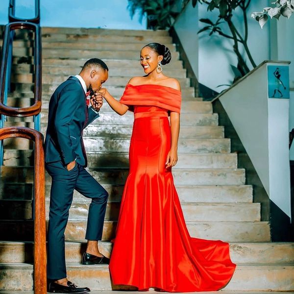 red mermaid evening dresses off shoulder boat neck sweep train african women long party dress formal gown, White;pink
red mermaid evening dresses off shoulder boat neck sweep train african women long party dress formal gown, White;pink
