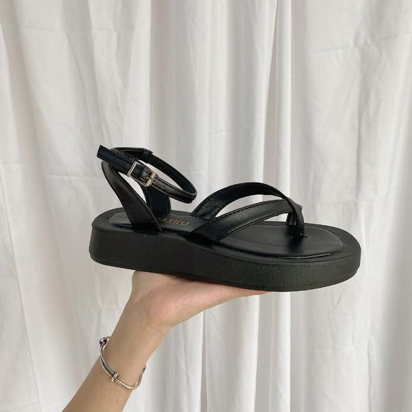 summer wild retro word belt flat sandals comfortable and simple thick-soled korean version of roman shoes dress, Black
summer wild retro word belt flat sandals comfortable and simple thick-soled korean version of roman shoes dress, Black