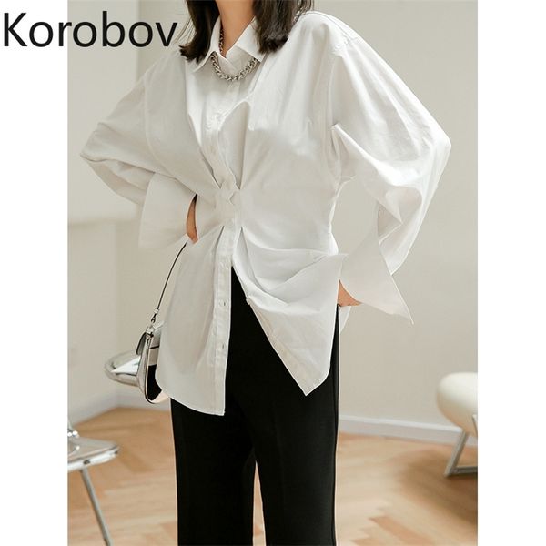 korobov women turn-down collar long sleeve women blouses new slim streetwear female shirts harajuku high waist blusas mujer 210430, White
korobov women turn-down collar long sleeve women blouses new slim streetwear female shirts harajuku high waist blusas mujer 210430, White