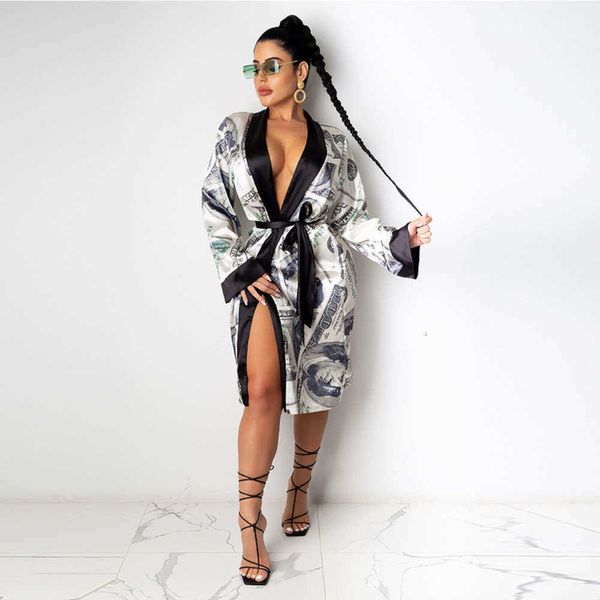 women's casual dresses 8788 fashion us dollar print lace up windbreaker medium length home coat, Black;gray
women's casual dresses 8788 fashion us dollar print lace up windbreaker medium length home coat, Black;gray