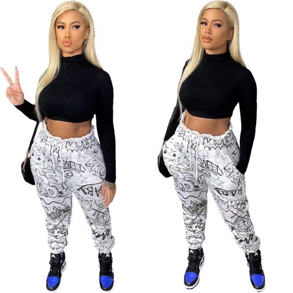 women's pants & capris 2021 autumn and winter european american clothing street style leisure sport letters printing, Black;white
women's pants & capris 2021 autumn and winter european american clothing street style leisure sport letters printing, Black;white