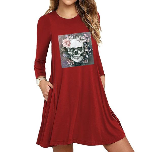 casual dresses fashion cartoon skull print women dress halloween party 2021 autumn winter long sleeve loose pockets vestidos, Black;gray
casual dresses fashion cartoon skull print women dress halloween party 2021 autumn winter long sleeve loose pockets vestidos, Black;gray