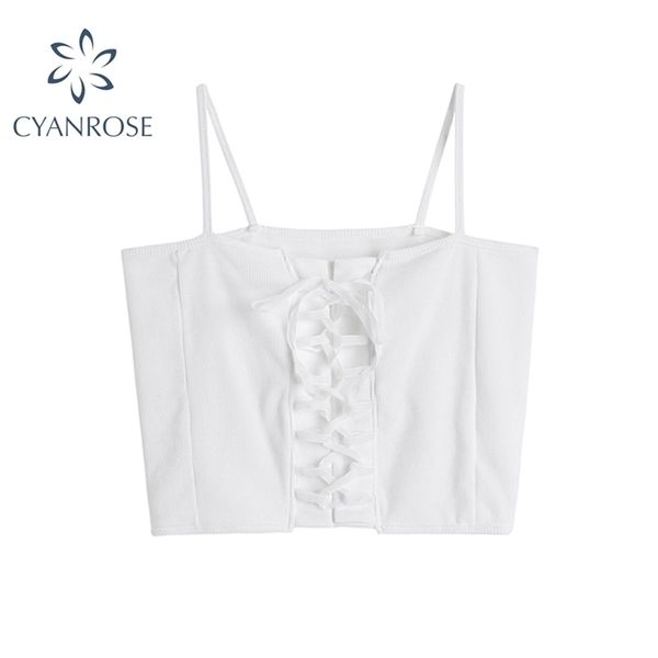 summer sale bandage cross up tank for women streetwear style fashion slim sleeveless casual female 210515, White
summer sale bandage cross up tank for women streetwear style fashion slim sleeveless casual female 210515, White