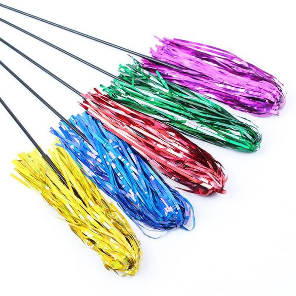 cat toys funny teaser interactive toy with coloured ribbon tassel sound for pet training supplies
cat toys funny teaser interactive toy with coloured ribbon tassel sound for pet training supplies