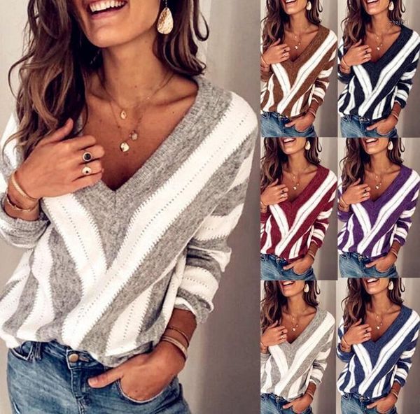 winter spring sweater women knitted strip plus size casual long sleeve pull female solid sweaters pullovers women's, White;black
winter spring sweater women knitted strip plus size casual long sleeve pull female solid sweaters pullovers women's, White;black