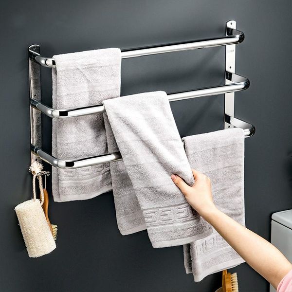 bathroom hardware towel rack stainless steel bar wall mounted holder single double three hanger racks
bathroom hardware towel rack stainless steel bar wall mounted holder single double three hanger racks