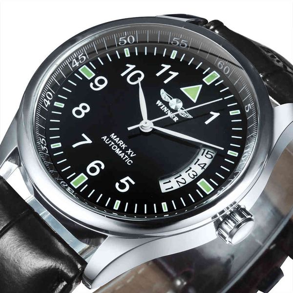 winner mens watch brand automatic mechanical black leather band calendar fashion classic business casual wristwatches, Silver
winner mens watch brand automatic mechanical black leather band calendar fashion classic business casual wristwatches, Silver