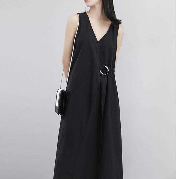 spring summer women's black vest dress v neck sleeveless high waist belts asymmetrical long 210615, Black;gray
spring summer women's black vest dress v neck sleeveless high waist belts asymmetrical long 210615, Black;gray