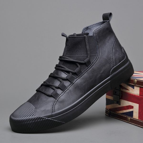 New men casual leather shoes men spring autumn new designer fashion loafers man leisure flat shoes, Black
New men casual leather shoes men spring autumn new designer fashion loafers man leisure flat shoes, Black