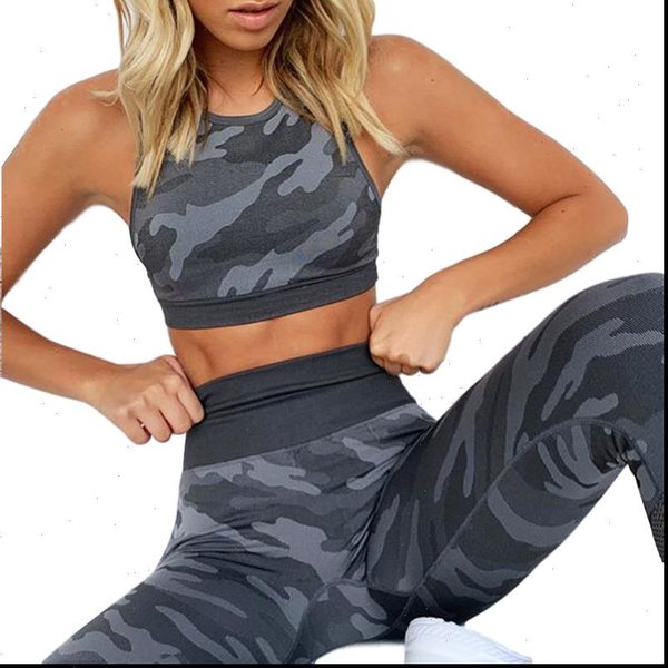 camo casual wear set workout women tracksuits clothes dry fit sports suit female gym clothing camouflage sets, Gray
camo casual wear set workout women tracksuits clothes dry fit sports suit female gym clothing camouflage sets, Gray