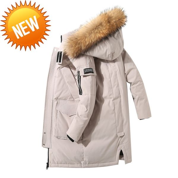 new winter fake fur collar hooded warm down jackets men 60% white duck pockets thicken overcoat fashion long coats clothes, Black
new winter fake fur collar hooded warm down jackets men 60% white duck pockets thicken overcoat fashion long coats clothes, Black