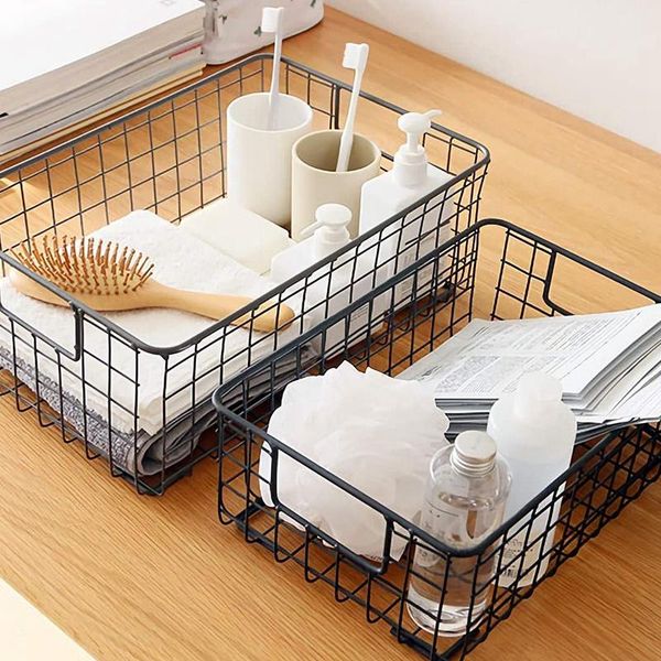 storage baskets lber 2pcs wire with handles, metal organizer basket bins for home, office, nursery, laundry shelves
storage baskets lber 2pcs wire with handles, metal organizer basket bins for home, office, nursery, laundry shelves