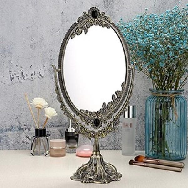 mirrors 1pc antique makeup mirror retro bronze decorative tableswivel with stand metal cosmetic
mirrors 1pc antique makeup mirror retro bronze decorative tableswivel with stand metal cosmetic