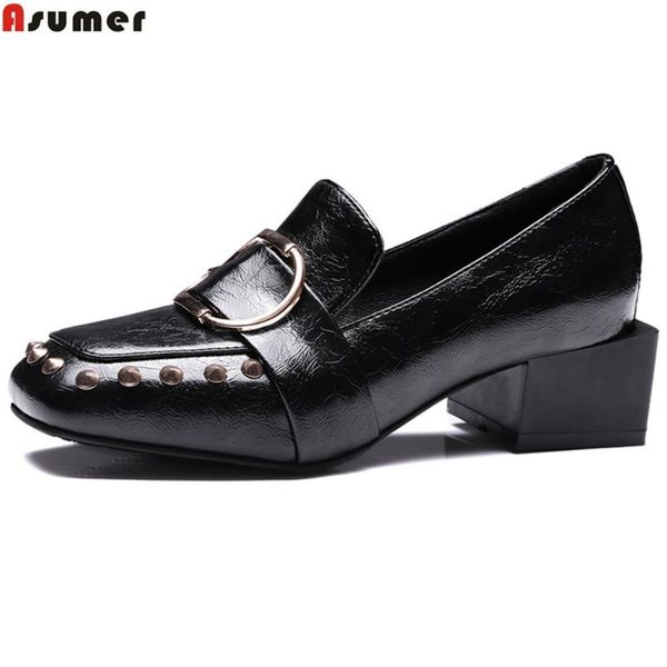 dress shoes asumer black white fashion spring autumn women pumps square toe casual heel rivet med heels plus size
dress shoes asumer black white fashion spring autumn women pumps square toe casual heel rivet med heels plus size