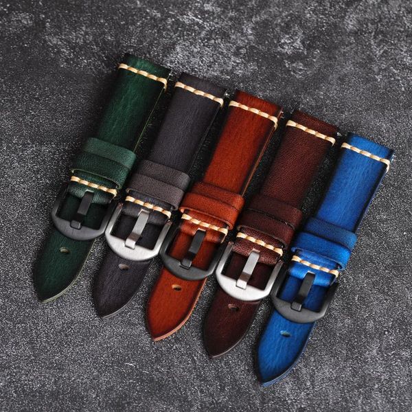 watch bands hand-rubbed leather watchband 20 22 24mm first layer calfskin strap suitable for men's retro style, Black;brown
watch bands hand-rubbed leather watchband 20 22 24mm first layer calfskin strap suitable for men's retro style, Black;brown