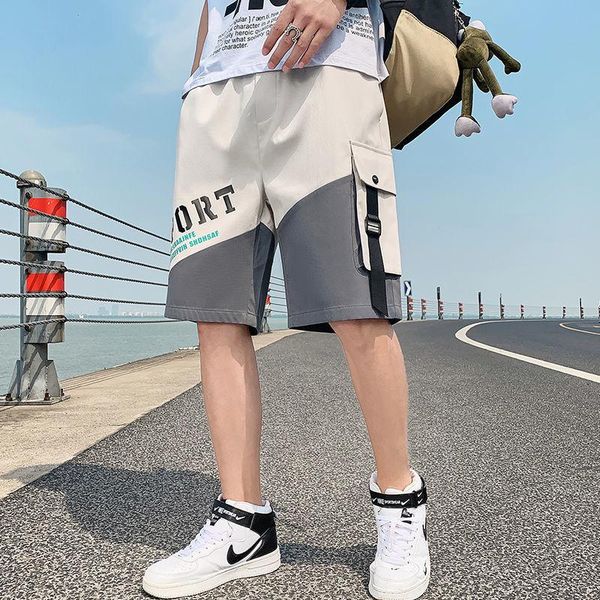 men's shorts 2021 selling spring and summer casual fashion splicing youth five division of labor pants shopping trip, White;black
men's shorts 2021 selling spring and summer casual fashion splicing youth five division of labor pants shopping trip, White;black